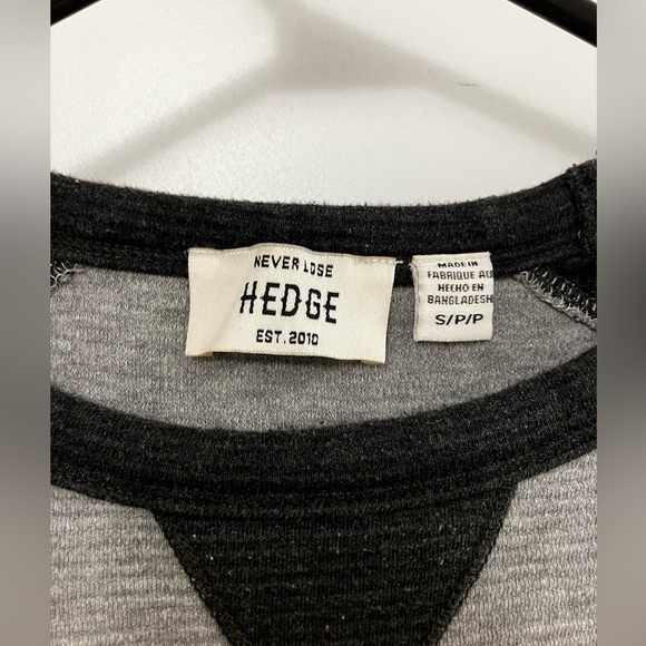 Men’s Grey Ribbed Long Sleeve Shirt Size S - Picture 5 of 6